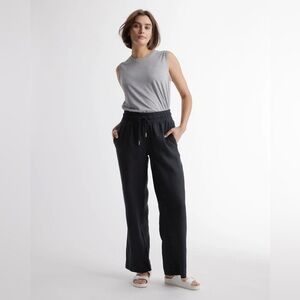 Quince Black Wide Leg Pants